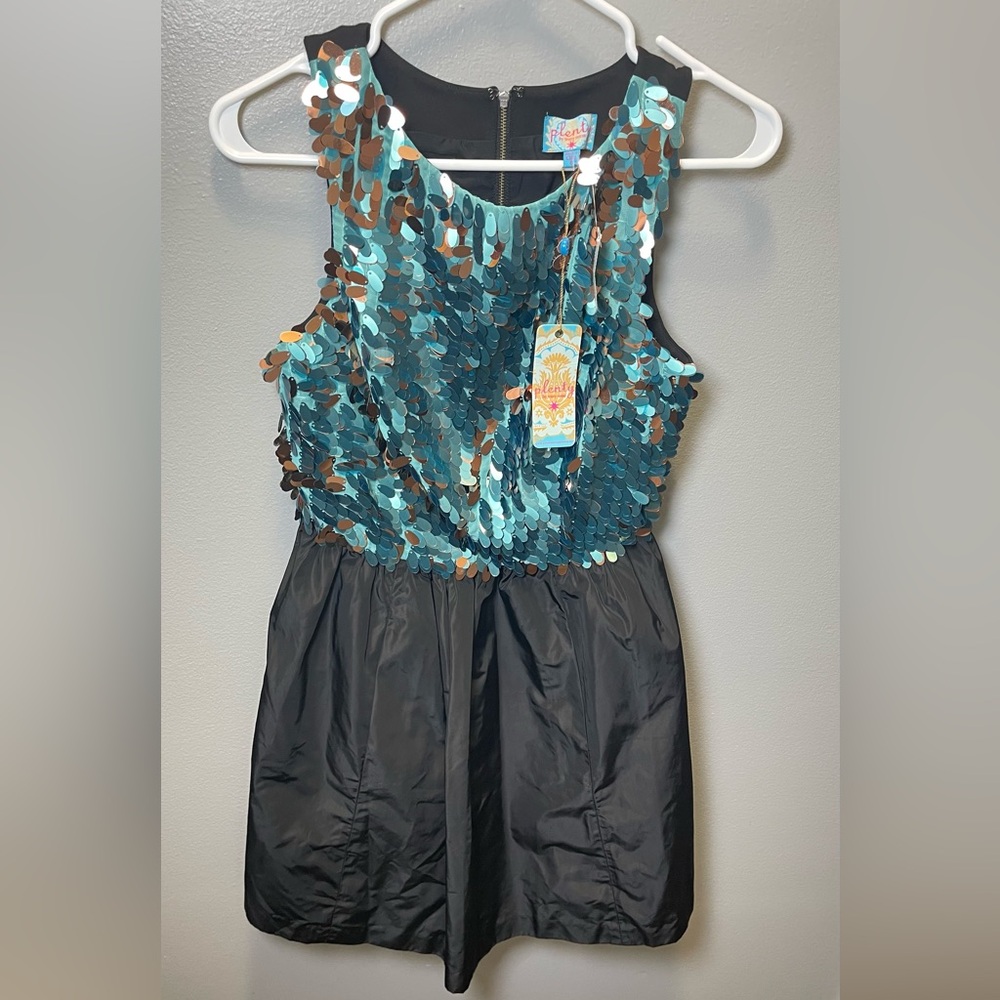 Plenty by Tracy Reese x Anthropologie NWT Paillette Flutter Mini Dress Size 0